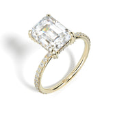 Radiant Setting Engagement Ring with Diamond Band by Allure